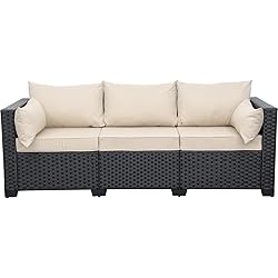 Rattaner Patio Furniture 3-seat Sofa Wicker Outdoor