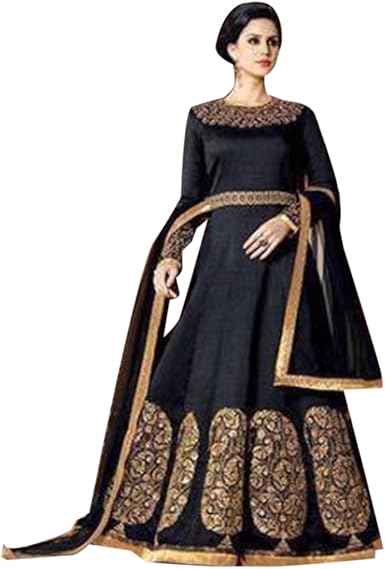 black floor length suit