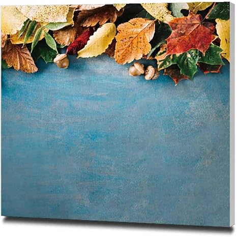 Amazon 葉の配置と黒板 アートパネル アートフレーム ポスター おしゃれ インテリア 模様替え リビング 内装 壁の絵 Arts モダン 木枠セット 30x30cm ウォールステッカー オンライン通販