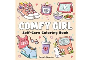 Comfy Girl Self-Care Coloring Book: Bold and Easy Designs for Adults and Teens | Cozy & Cute Illustrations for Stress Relief 