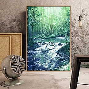 Floating Framed for Living Room Bedroom Forest for