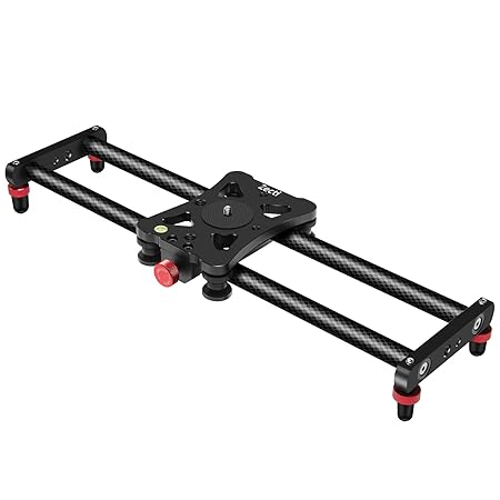 Zecti Kamera Slider, einstellbare Kohlefaser Kamera Dolly Track Slider Video Stabilizer Schiene für Kamera DSLR Video Film Fo