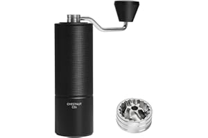 TIMEMORE Chestnut C3S Manual Coffee Grinder, Stainless Steel S2C Conical Burr Coffee Grinder, Hand Coffee Grinder, Adjustable Grind Setting for Travel/Camping/Home, Black