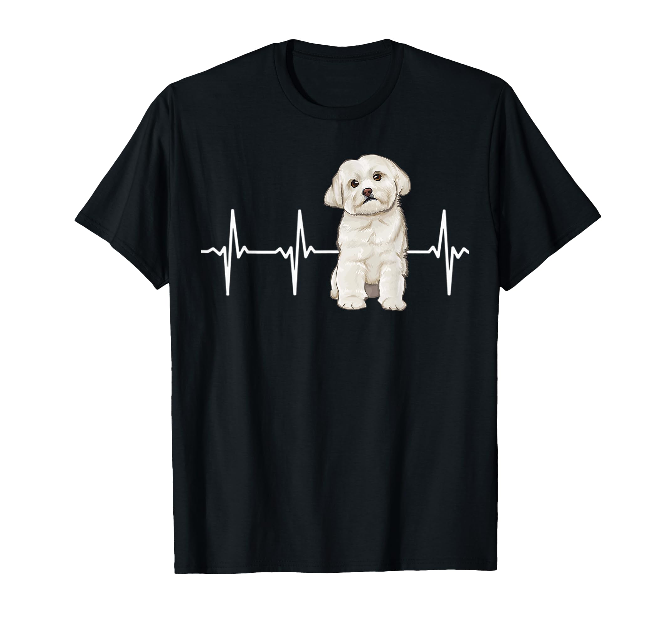 Maltese Heartbeat Dog Lover T-Shirt