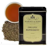 Harney &amp; Sons Organic Peppermint Loose Leaf Herbal Tea Tin, 1.5 oz | Certified organic Oregon peppermint leaves with a brisk mint flavor. Naturally caffeine-free.