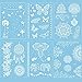 Pinkiou Face Tattoo Sticker gold temporary face tattoos for Women Girls Make Up Dancer Costume Parties, Shimmer Glitter Metallic facial art stickers (white)