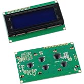 DIYmalls 2004 LCD Display Module DC 5V 20x4 White Character Blue Backlight | (Pack of 2) DIYmalls 2004 LCD Display Module 5V 20x4 White Character Blue Backlight 16P Parallel Interface for Arduino ESP32