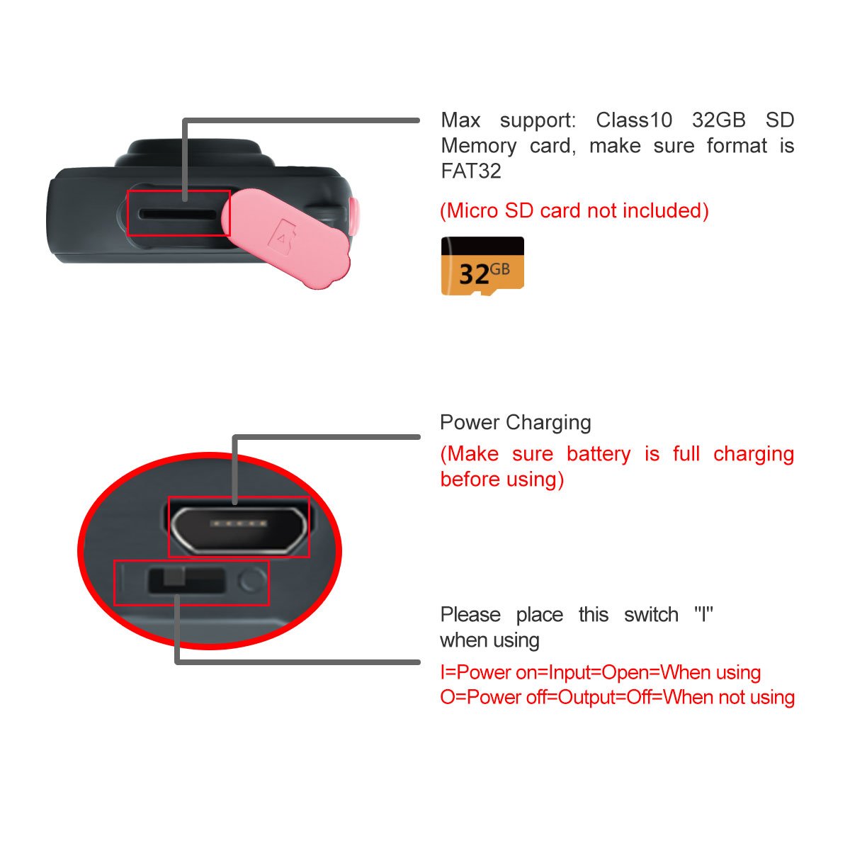 DROGRACE Kids Camera Waterproof HD Action Cam Digital Camera 1080P Underwater Sports Camera Camcorder DV for Girls Boys Birthday Holiday Gift Learn Camera Toy with 1.77 Inch LCD Screen (Pink)