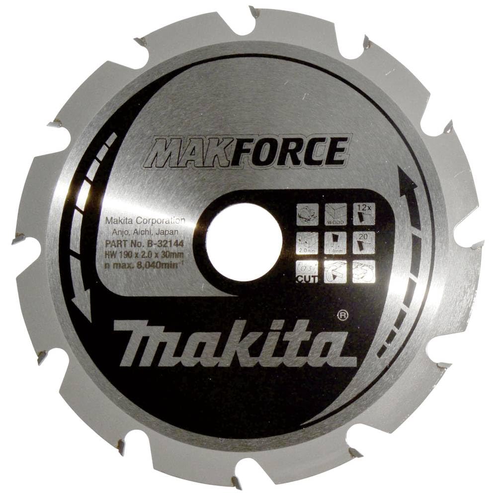 Makita B-32144 MAKFORCE TCT Saw Blade 190x15.88x12T