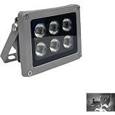 IR Illuminator for CCTV Security Cameras,12V ir Light 6 LED Infrared Illuminator Lights, Rainproof, Automatic Switch at Night (6-lamp IR Illuminator)