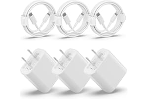 ABCSQUAD USB C Charger iPhone Charger Fast Charging【MFi Certified】3Pack 20W Type C Wall Charger Block with 6FT Long USB C to Lightning Cable Compatible for iPhone 14Pro/13 Pro/12/12 Pro Max/11/XS Max/XS/XR/X/8