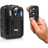 Pyle Premium Portable Body Camera, Wireless Wearable Camera, Person Worn Camera, Compact & Portable HD Body Camera, IR Night Vision, Built-in Rechargeable Battery, LCD Display, 16GB Memory (PPBCM9)