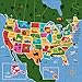 Mudpuppy Map Of USA - Jumbo 25 Piece Jigsaw Floor Puzzle Featuring States, Capitals, and More!