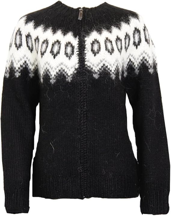 wool zip up sweater women's