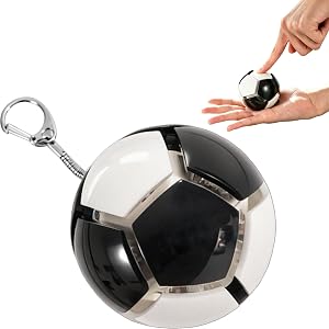 JAWULIJIA Keyboard Fidget Clicker Soccer Stress Ball Toy with Keychain | Portable & Sturdy Anxiety Relief Toy for Adults Teen