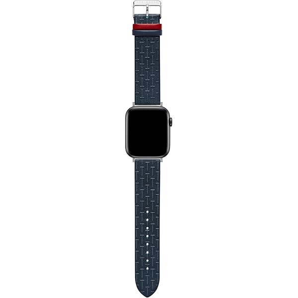 Amazon.com: Ted Baker Black Quilted Leather Strap for Apple