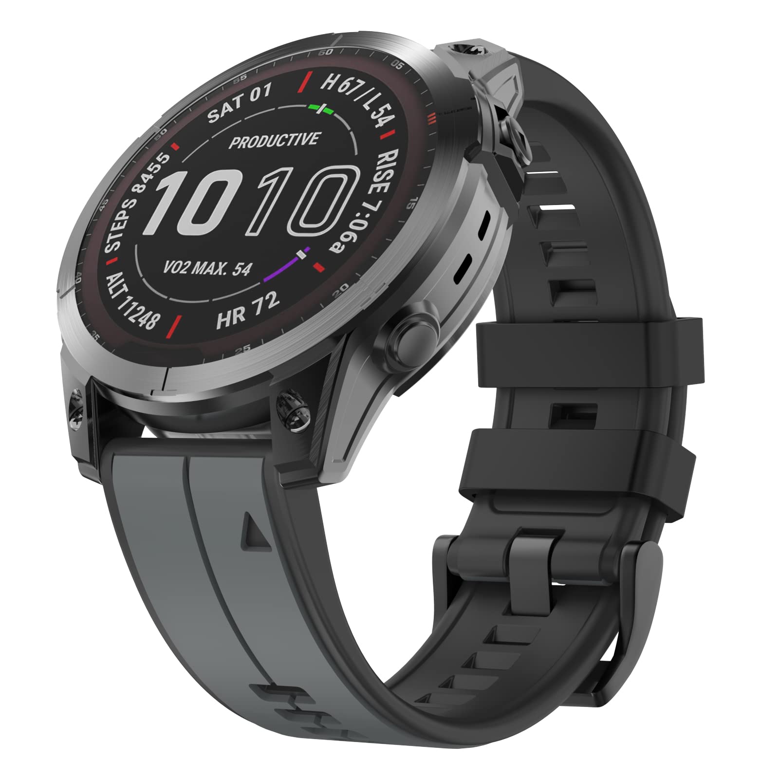 MYSNBKN Strap for Fenix 7, 22MM Width Silicone bands Fit Fenix 8 47mm/Fenix 7/Fenix 7 Pro/Fenix 6/Fenix 6 Pro/Fenix 5/Fenix 5 Plus/Forerunner 935/945/955/Approach S60/S62,EPIX 2/D2 Delta
