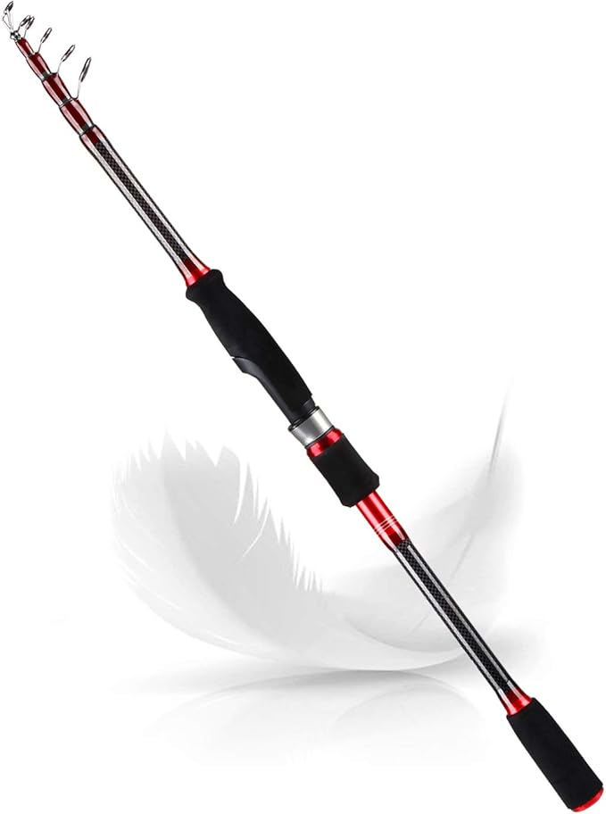 REAWOW Ultraleichte Angelrute Tragbare Teleskop-Angelrute aus