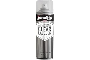 JENOLITE High Temperature Clear Lacquer | HIGH Heat 1200°F | Crystal Clear Finish | Protects Surface and Paintwork from Corrosion & UV Damage with Non-Yellowing Sealer | 500ml (16.9fl oz)