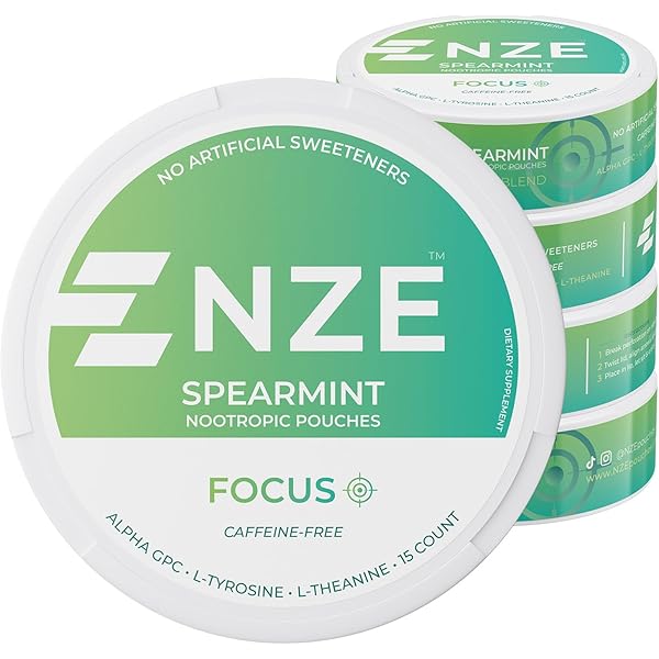 Amazon.com: NZE Caffeine Nootropic Pouches (Cinnamon) - Energy