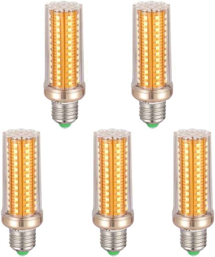 YANKK LED Corn Bulbs E27 9W Equivalent to 100W Bulbs Not Dimmable 1000Lm Small Edison Screw Bulbs, AC 185-265V No Flickering, for Garage Garden Street Office Lighting,5Pack [Energy Class A]