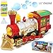 Joyin Toy Bubble Bump-N-Go Steam Train Locomotive Car with Lights and Sound Includes 2 Ounce Bubble Solution for Holiday Christmas Gift Toy, Stocking Stuffers, School Classroom Decor.