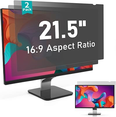SOPPY 2-Pack 21.5 inch Privacy Screen Filter Anti-Spy Anti-Glare Blue Light