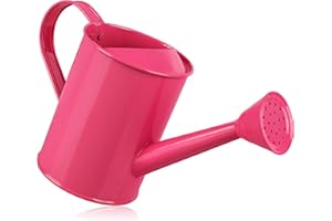 Homarden 32 oz Small Watering Can for Kids - Metal Plant Watering Can with Handle and Spout - Suitable for Indoor and Outdoor Use - Easter or Birthday Gift - Pink