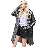L-Rain Durable TPU Clear Rain Coat for Adults - Women and Men Fashion Hooded Rain Poncho