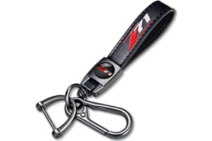 JYSDLHQ Genuine Leather Car Keychain Compatible with Z71 Chevy Colorado Silverado Car Key Chain Ring Accessories for Men and Woman