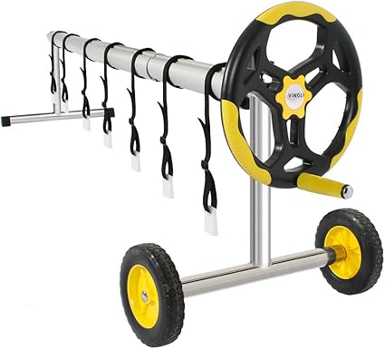 VINGLI Pool Cover Reel Set 18 Feet Pool 