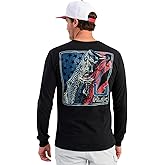 HUK Mens Kc Scott Pocket Tee, Comfortable Performance Fishing Long Sleeve T-Shirt with Chest Pocket