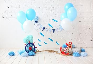Lfeey 9x6ft Happy 1st Birthday Backdrop Boy Baby Room Amazon In