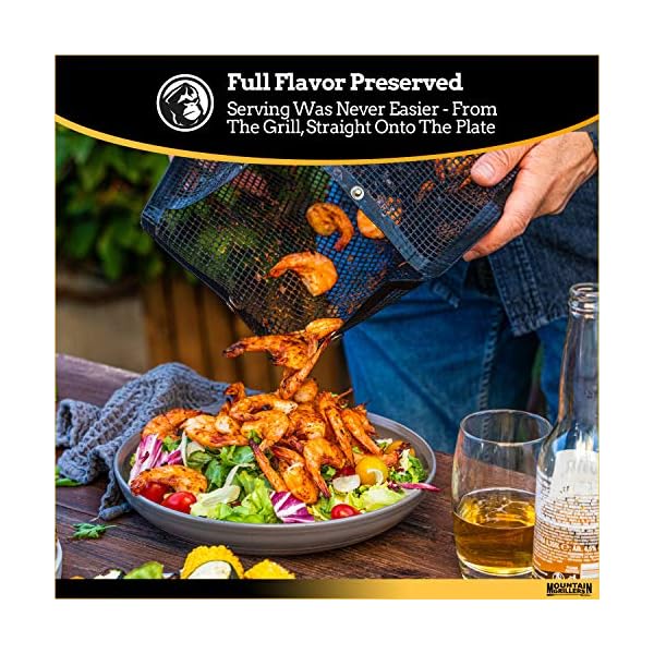 BBQ Mesh Grill Bags 12 x 9.5 Inch Reusable Grilling Pouches for