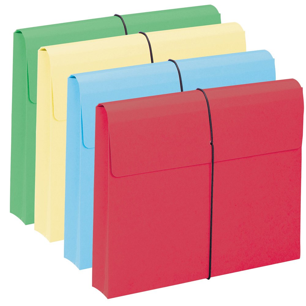Smead Expanding File Wallet, 2" Expansion, Protective Flap and Cord