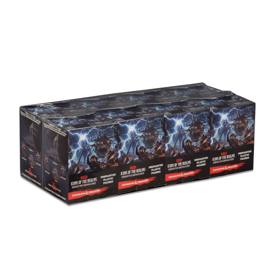 WizKids Dungeons and Dragons Fantasy Icons of the Realms, Monster Menagerie Booster Brick (8), DnD Miniatures