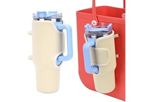 Raymall Cup Holder for Bogg Bag, Fit Stanley Cup 40 oz/30 oz, Compatible with L/XL Simple Modern and Baby/XL Bogg Bag Cup Holder Attachment Accessories Off White