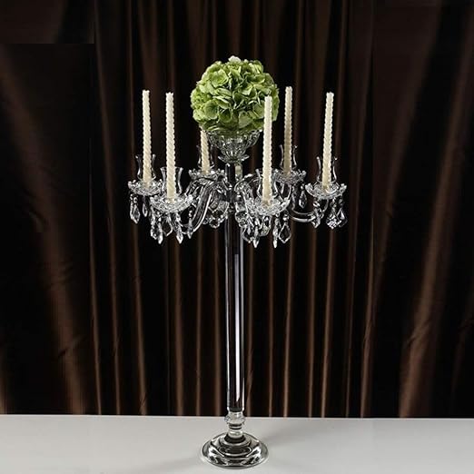 Mdyhjdhyq Candle Holder 90cm Tall 7 Arms Crystal Candle Holders