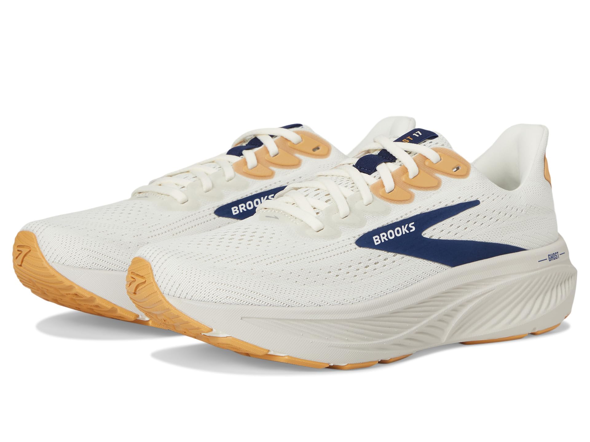 Brooks Men's Ghost 17 Coconut/Moonbeam/Blue 7.5