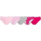 PUMA girls Girls' 5 Pack Cotton Bikini Underwear