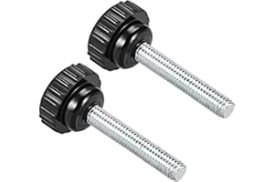 CoCud Knurled Clamping Knobs, M6 x 40mm Male Thread 21mm Head, Thermoset Plastic Thumb Screw Grip Bolt Knobs Black - (Applica