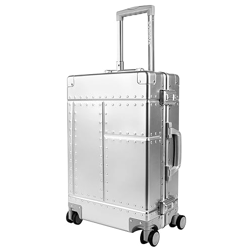 DOMINOX All Aluminum Carry On Luggage Hard Shell Luggage Aluminum