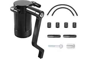 POSENG Billet Catch Can Air Oil Separator Z-Bracket Technology Compatible with Chrysler Dodge Charger Challenger 2011-2021 6.4 L Black