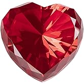 Ruby Crystal Diamonds Paper Weights with Gift Box, 80mm Red Heart Shape Real Crystal Diamond Glass Gems Paperweight , Big Diamonds Birthday Anniversary Women Her Valentine's Day Gifts