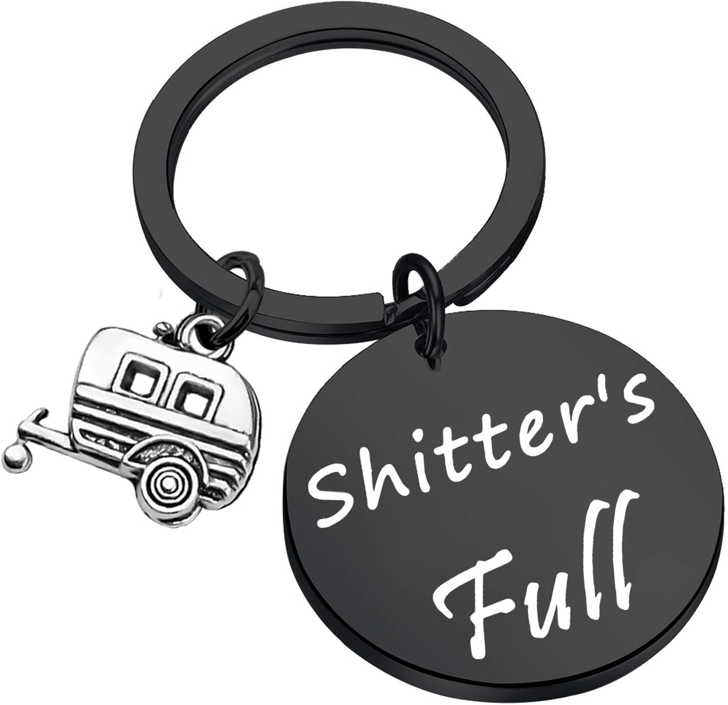 Shitter's Full Keychain Happy Camper RV Keychain Camping Keychain