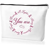 sidaopiu Breast Cancer Survivor Gifts for Women,Best Breast Cancer Patients Gifts Awareness Accessories Makeup Bag Support Inspirational Get Well Soon Gift Ideas for Friend Mom Pink Ribbon Christmas