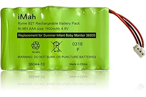 iMah Replacement Ni-MH AAA 1600mAh 4.8V Battery 36044-10 for Summer Pure HD 4.5 Inch Monitor 36203 36203-2, Baby Pixel Zoom H