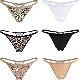 Closecret Women’s Panties Cotton Thongs Pack of 6pcs G-String