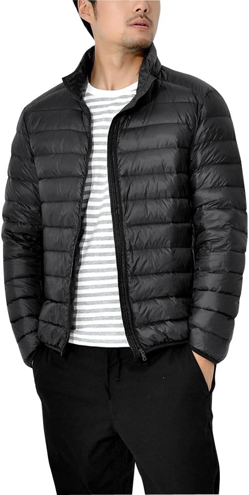 ZhuiKun Down Jacket Men's Warm Stand Collar Padded Puffer Jacket Coat Outwear