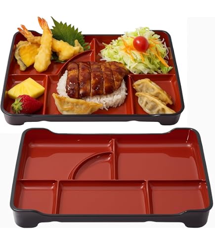 Amazon.com: EquipmentBlvd Black Plastic 5 Compartment Japanese